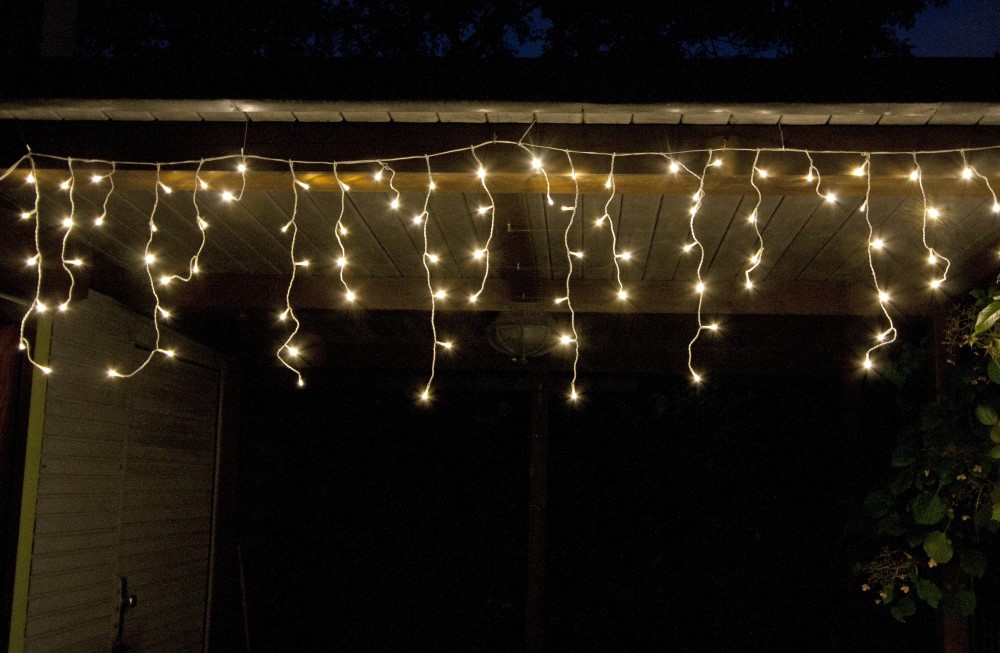 Star-Max LED Eisregen Lichterkette, 480 warmweiße LEDs