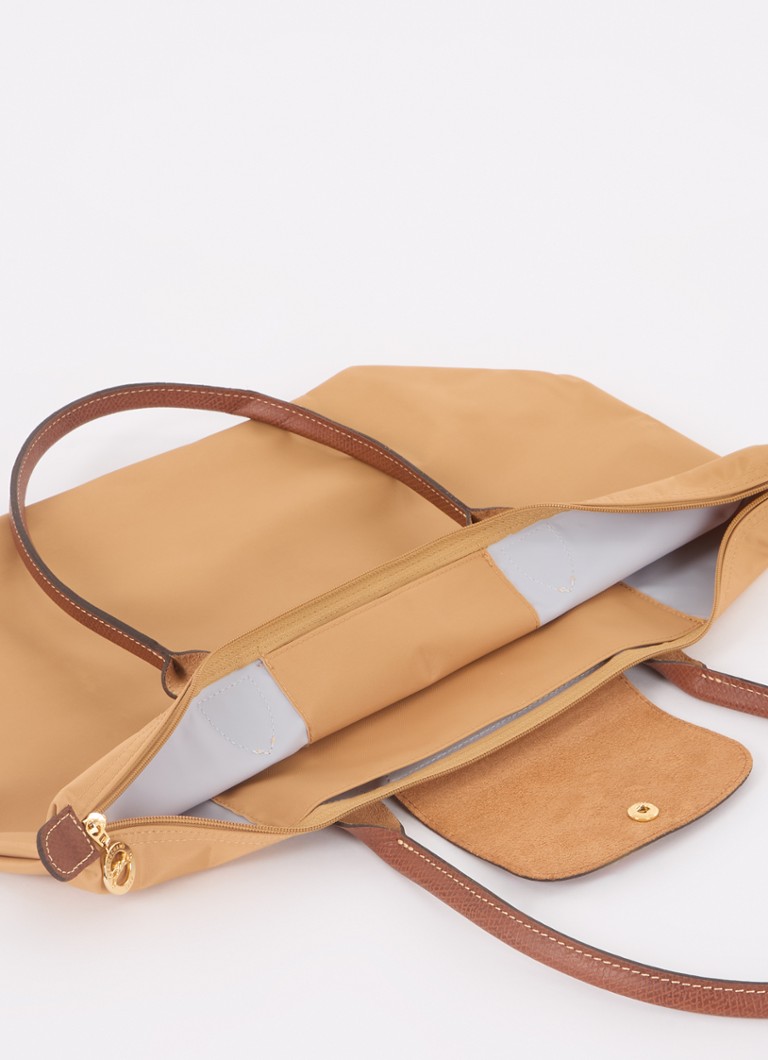 Longchamp Le Pliage Original -olkalaukku L nahkayksityiskohdilla