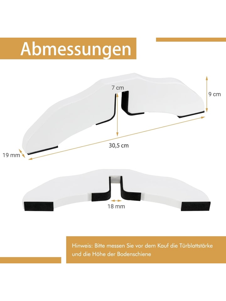 COSTWAY 2er Set Gitterfüße für Hunde Absperrgitter in Weiß günstig kaufen onesize