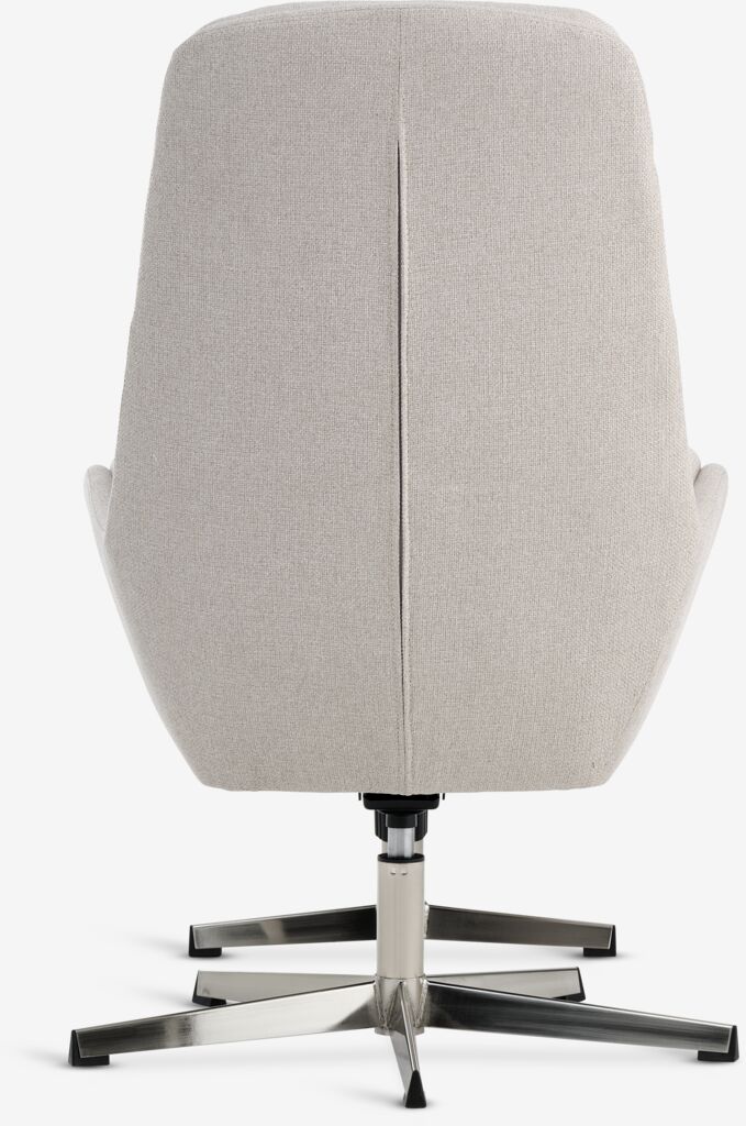TANKEDAL TANKEDAL lenestol med krakk, beige stoff/krom