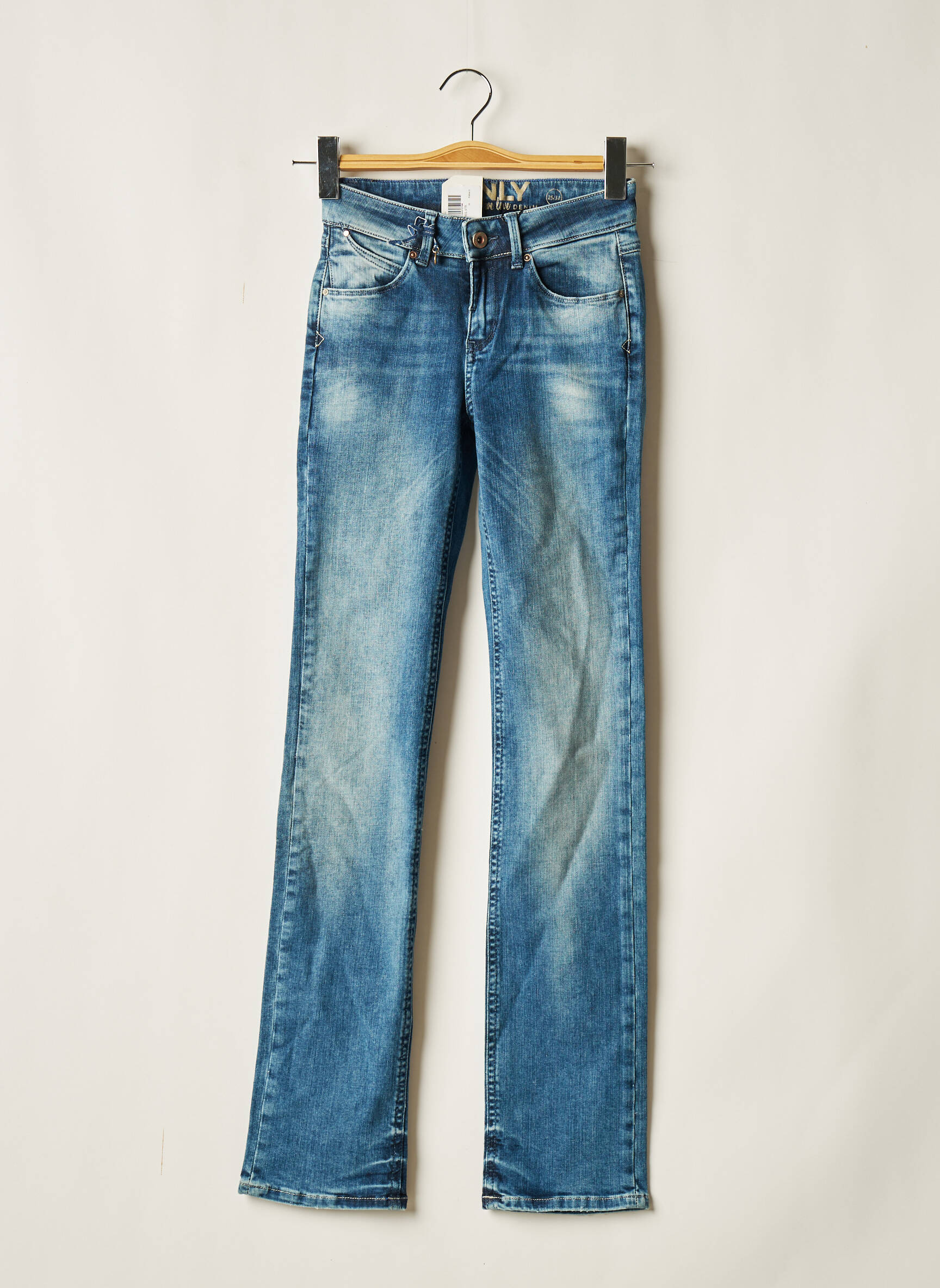 Only Jeans Coupe Droite Femme couleur bleu