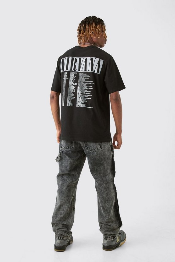 Tall T-Shirt mit Nirvana Tour Dates Print