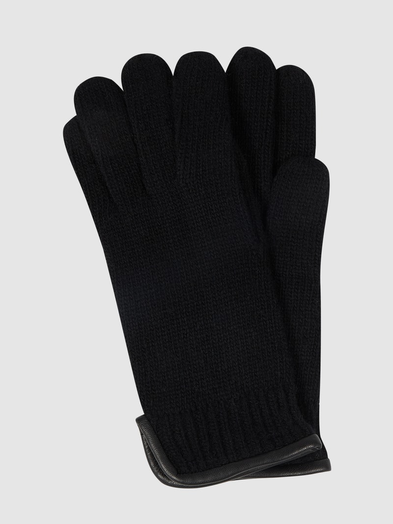 Handschuhe aus Schurwolle in anthrazit meliert