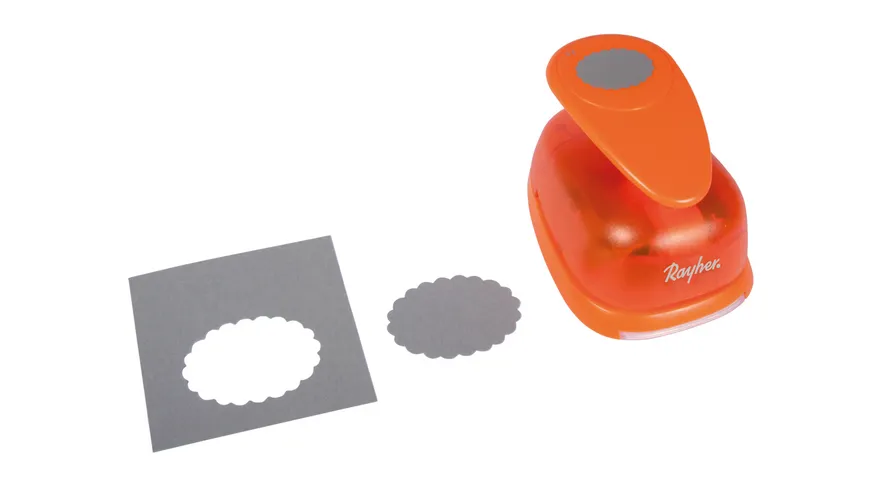 Rayher Motivstanzer oval mit Zierrand 6cm