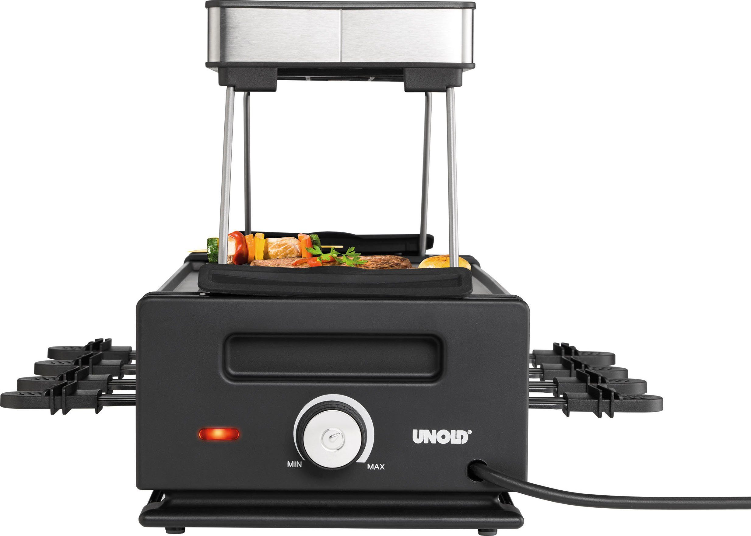 Unold Raclette Smokeless 48785, 8 Raclettepfännchen, 1200 W