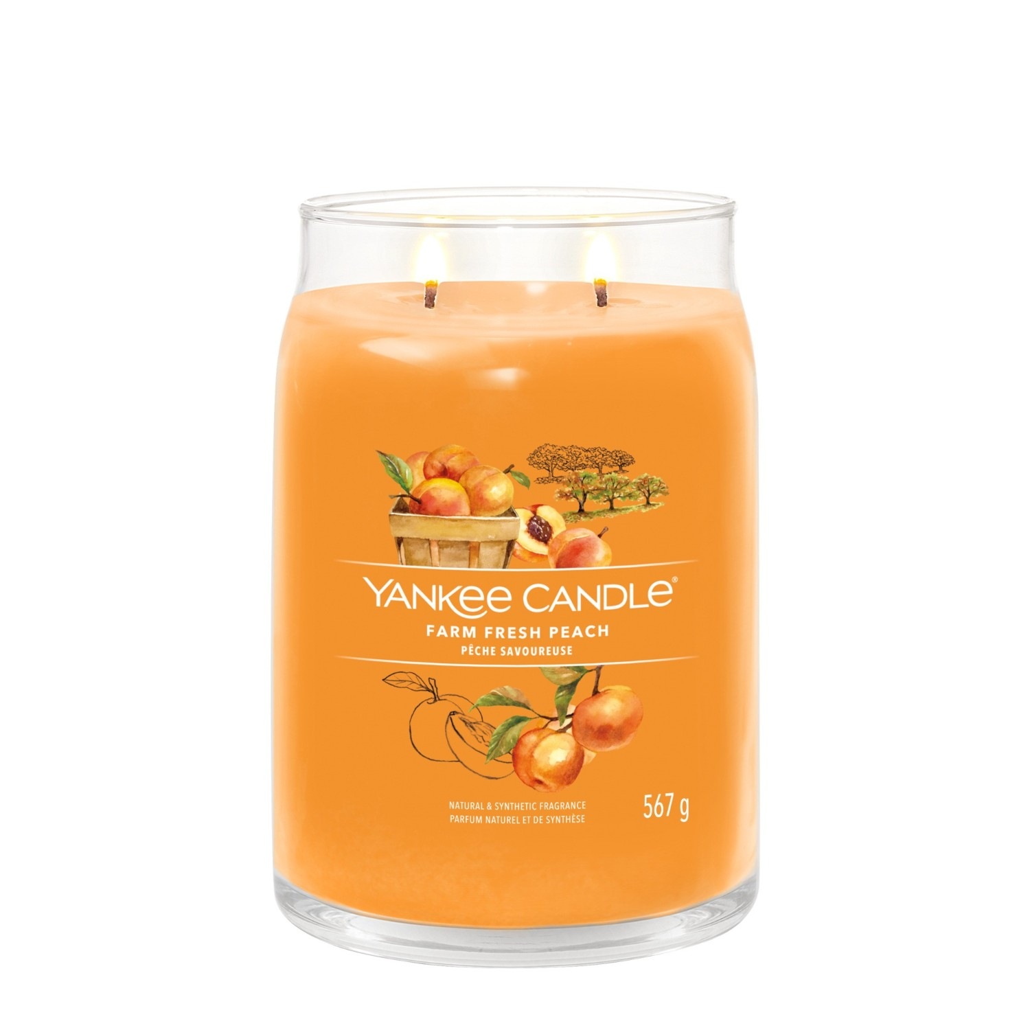Świeca YANKEE CANDLE Duży słoik o smaku brzoskwiniowym