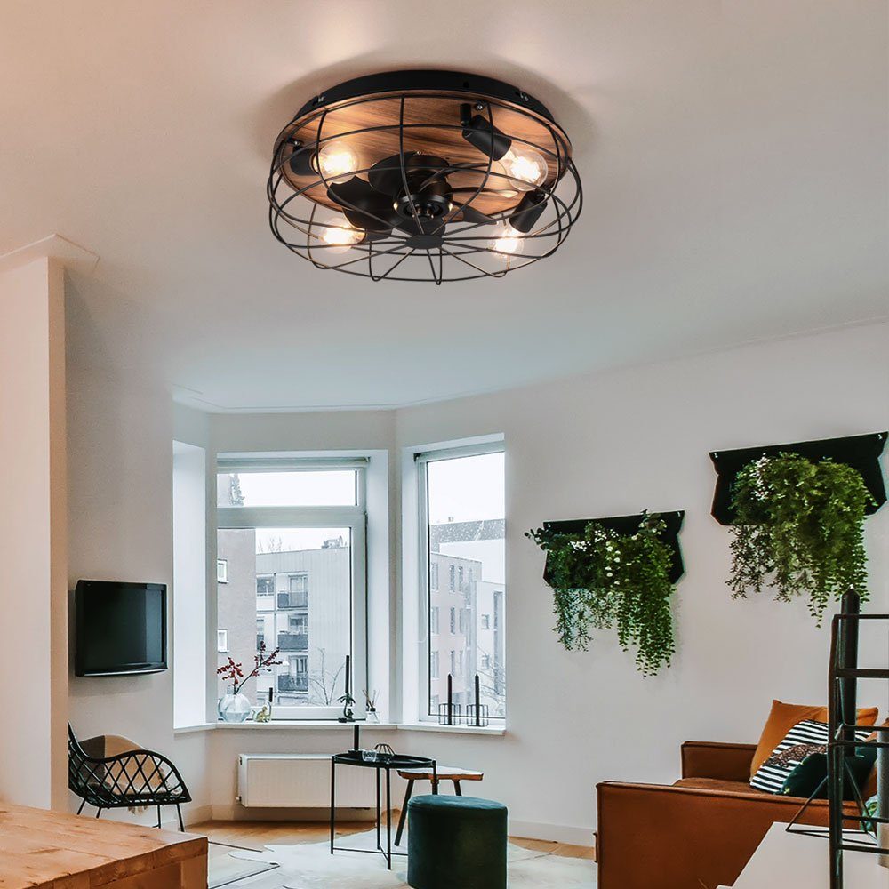 etc-shop Deckenventilator, Decken Ventilator mit Fernbedienung Deckenlampe Wohnzimmer Lüfter in