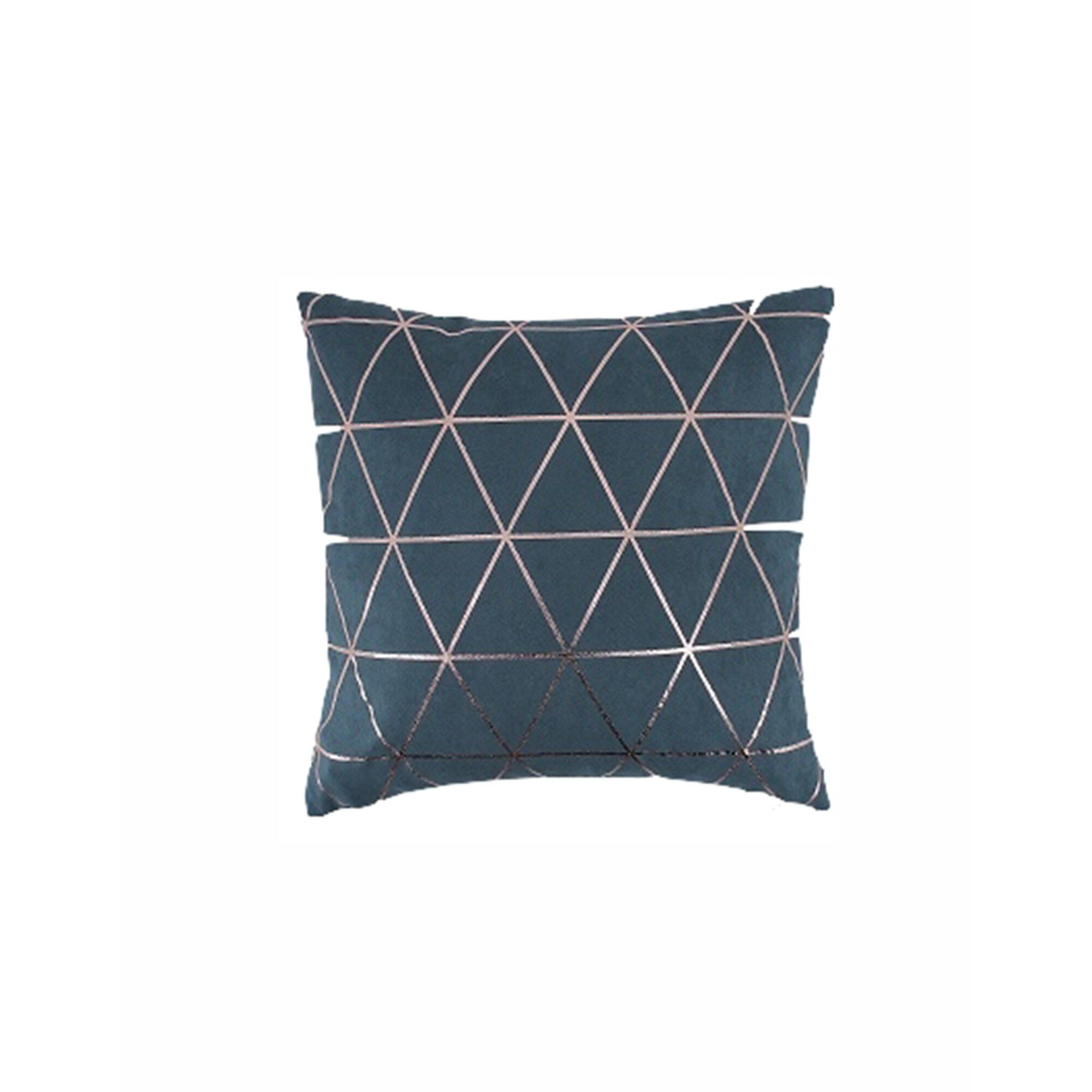 Coussin imprimé graphique métallisé