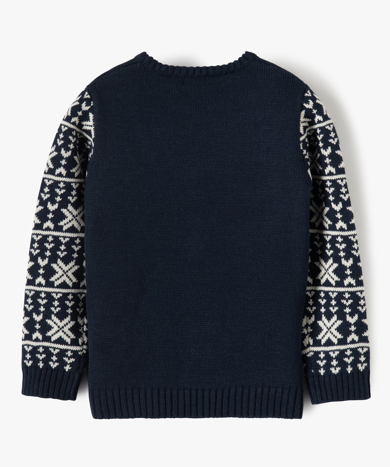 Pull de Nol Garçon avec motif renne et pompon marine | GEMO