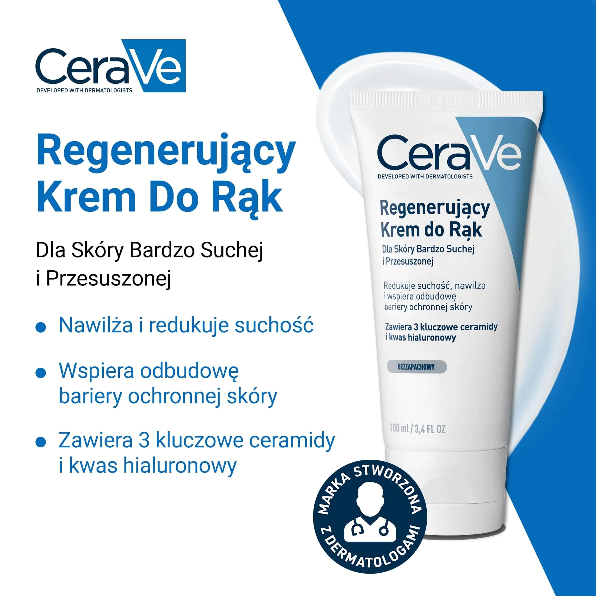 CeraVe Αναγεννητική Κρέμα Χεριών για Πολύ Ξηρό Δέρμα 100 μλ