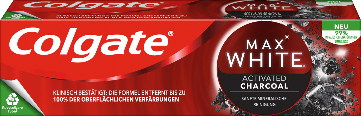 Zahnpasta Max White mit Aktivkohle, 75 ml