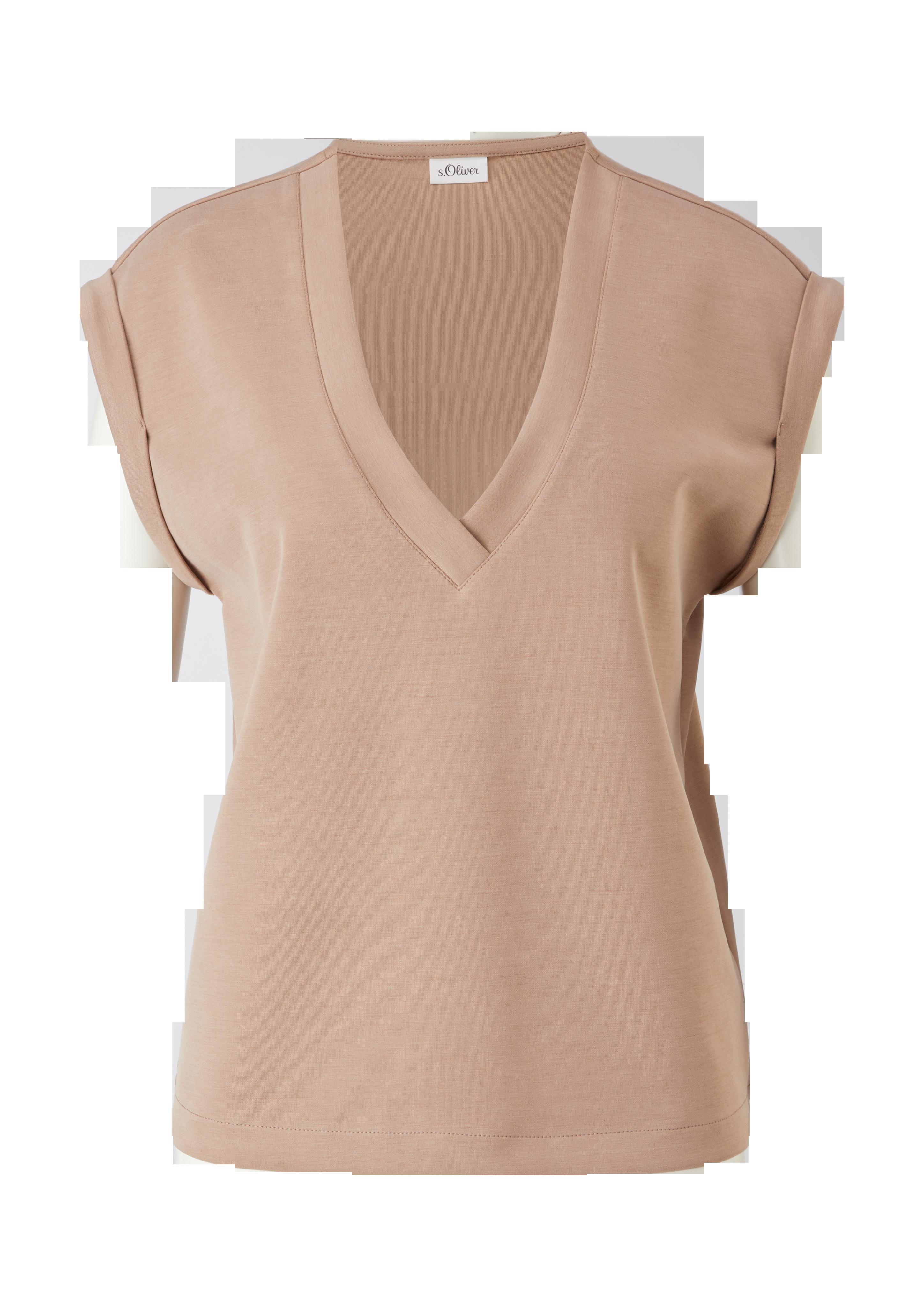 Scuba-Shirt mit V-Ausschnitt  2126132-8256
