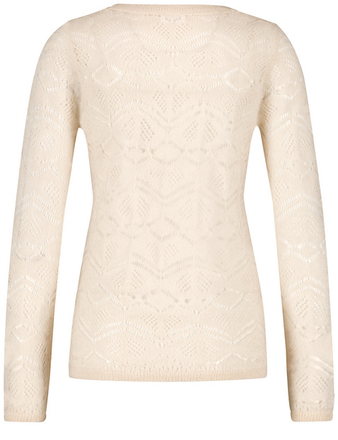 Leichter Pullover in Ajourstrick