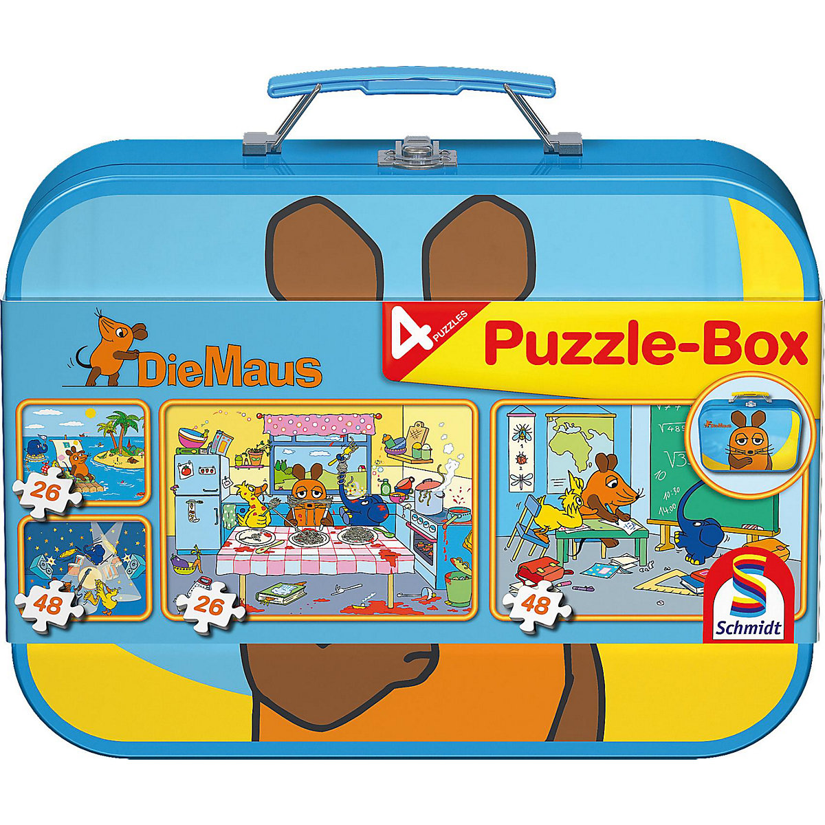 Puzzlekoffer 2 x 26 und 2 x 48 Teile Die Maus