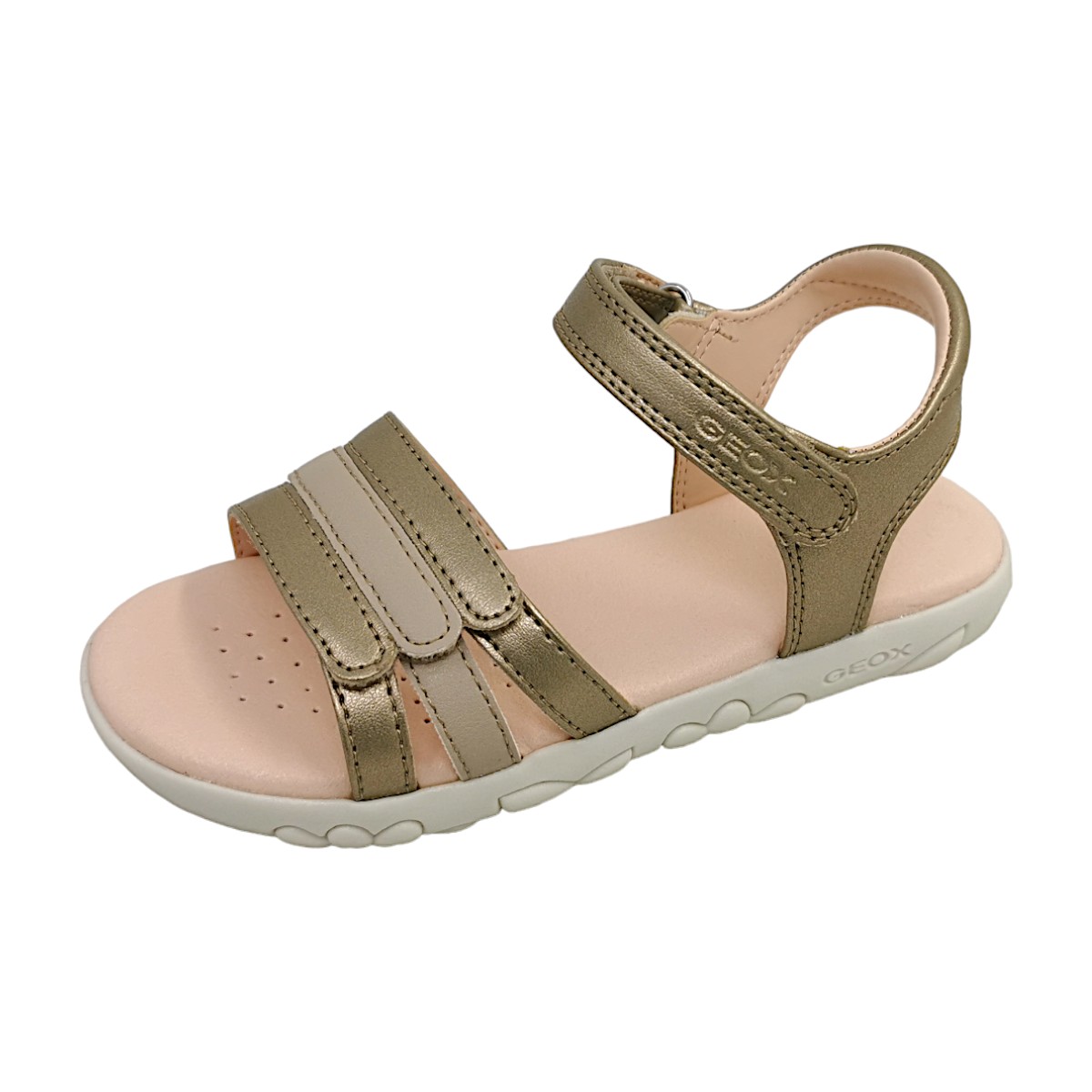 Geox J Sandal Haiti Girl J458ZD-0NFBC/C2010 Gold C2010 Platinum