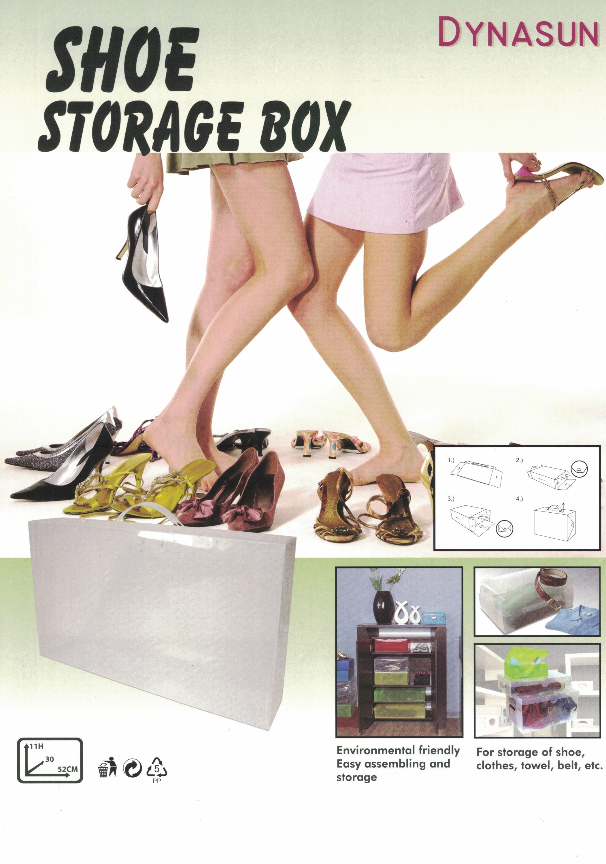 Dynasun Schuhbox PP384 (2 St), Schuhbox Schuhkasten Lagerkasten Box Schuhschachtel für Aufbewahrung