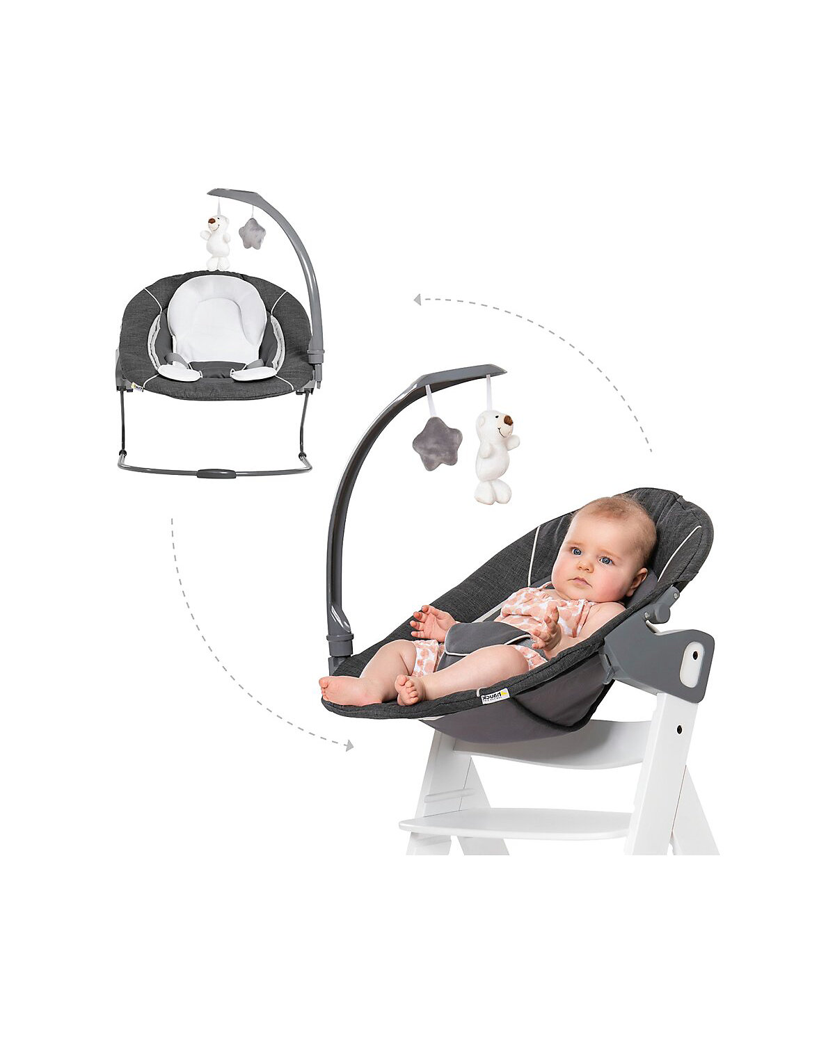 Babywippe Alpha Bouncer 2in1 Deluxe