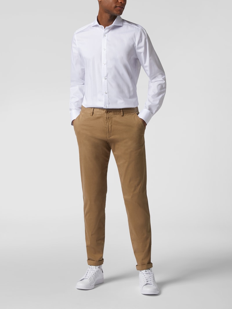 Slim Fit Chino mit Stretch-Anteil in beige