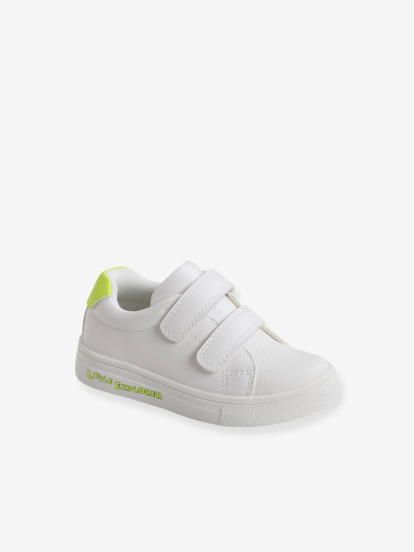 Baskets scratchées bébé blanc