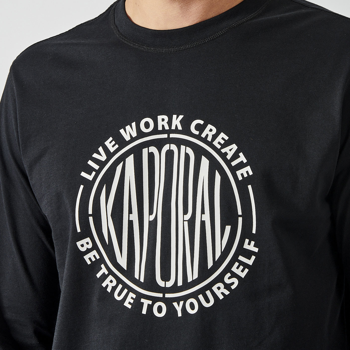 BOLLI  T-shirt noir homme 100% coton