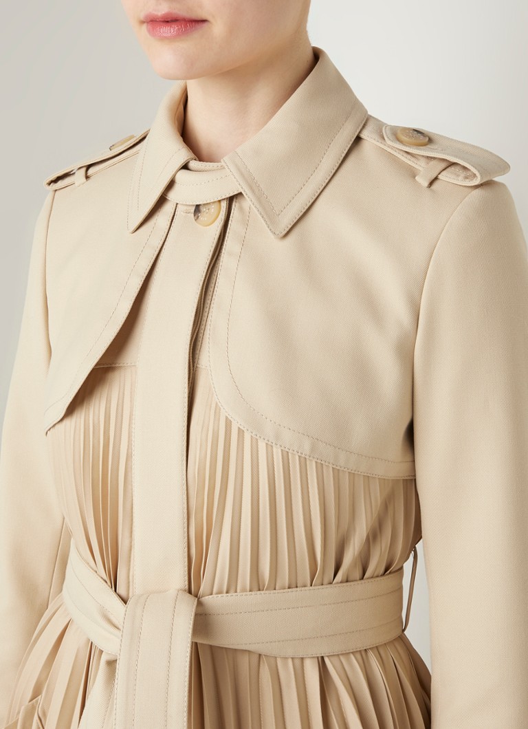Trench plisat Sandro cu curea.