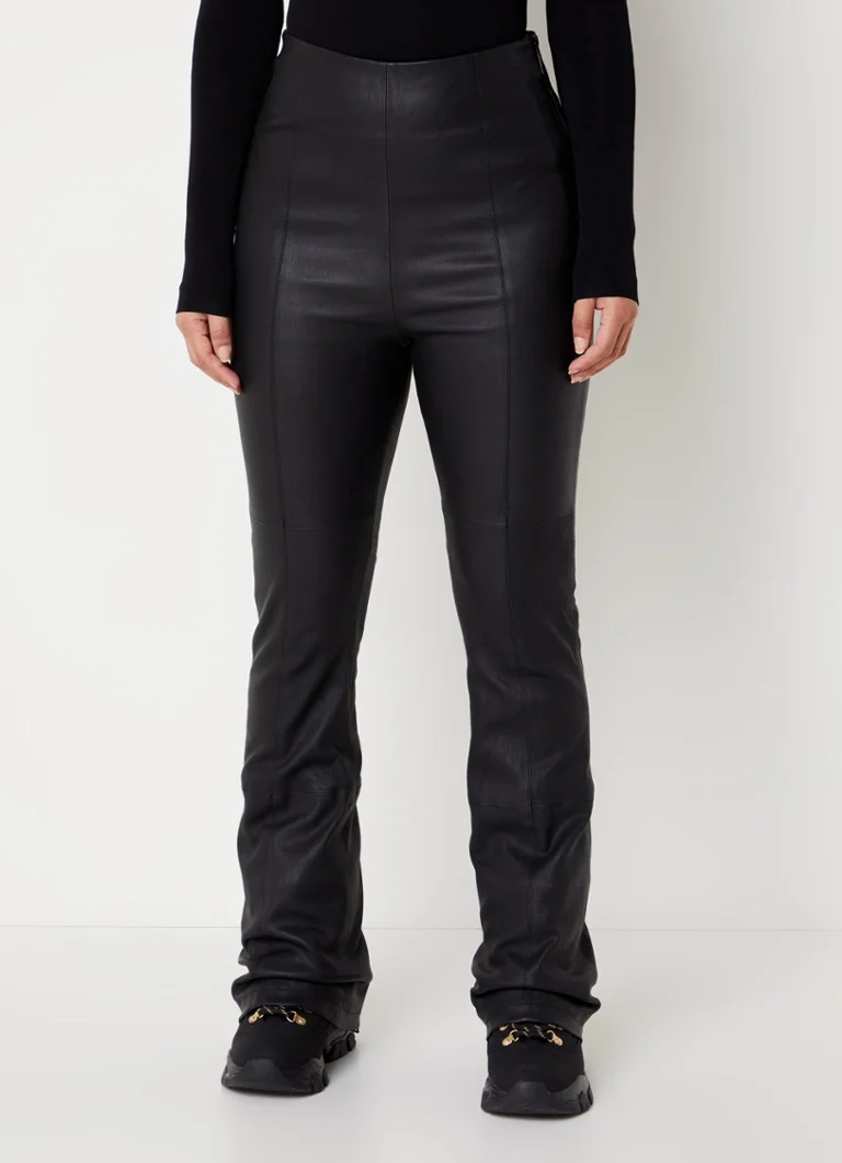 Pantalon de ski évasé taille haute en agneau NIKKIE Uli