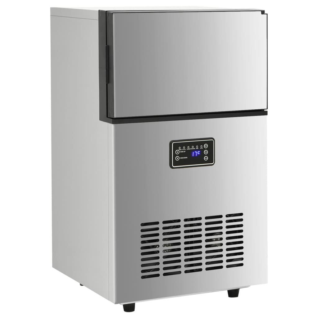 vidaXL Eiswürfelmaschine Eiswürfelmaschine Silbern 45 kg / 24 h