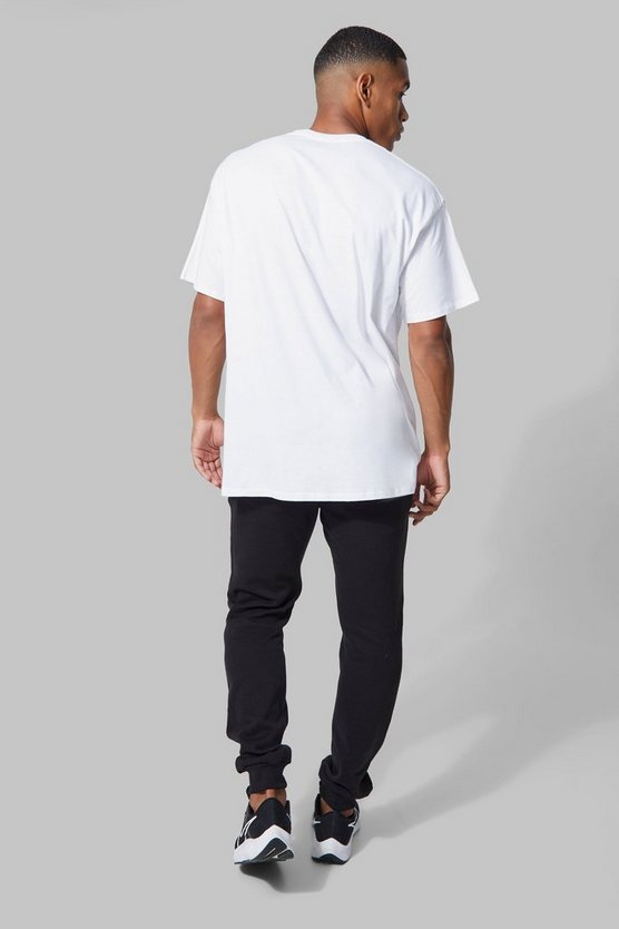 Oversize T-Shirt mit Man Active Running Print