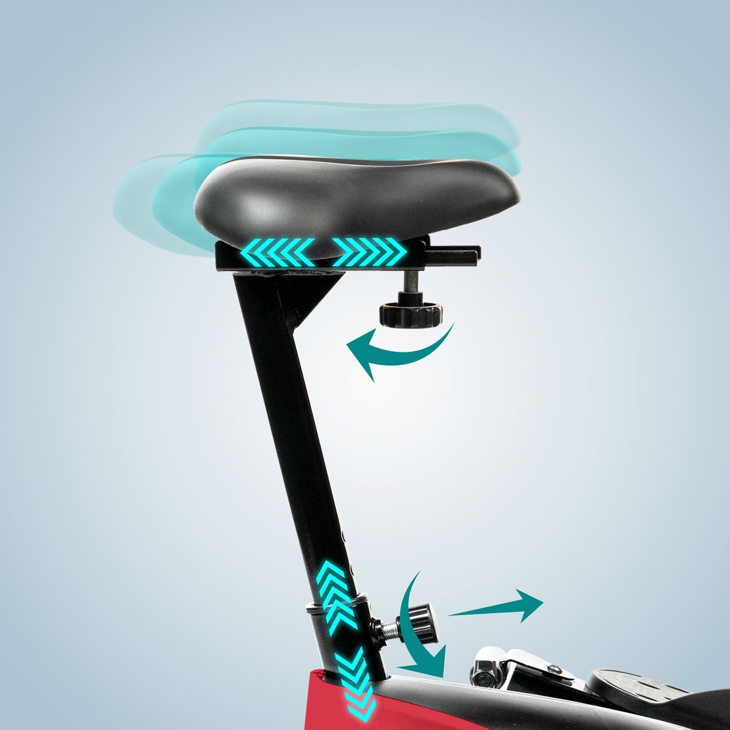 AsVIVA Crosstrainer & Heimtrainer AsVIVA C16 Bluetooth rot 2 in 1 Cardio