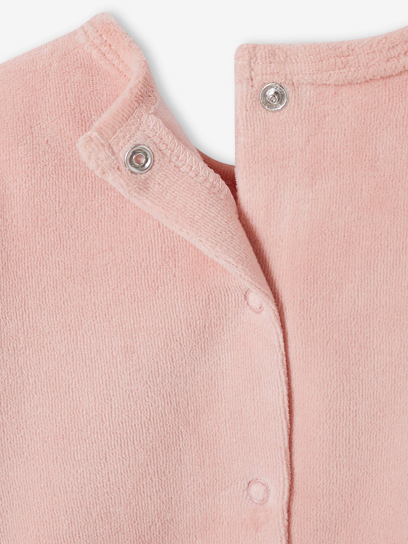 Lot de 2 dors-bien bébé fille en velours lot rose blush