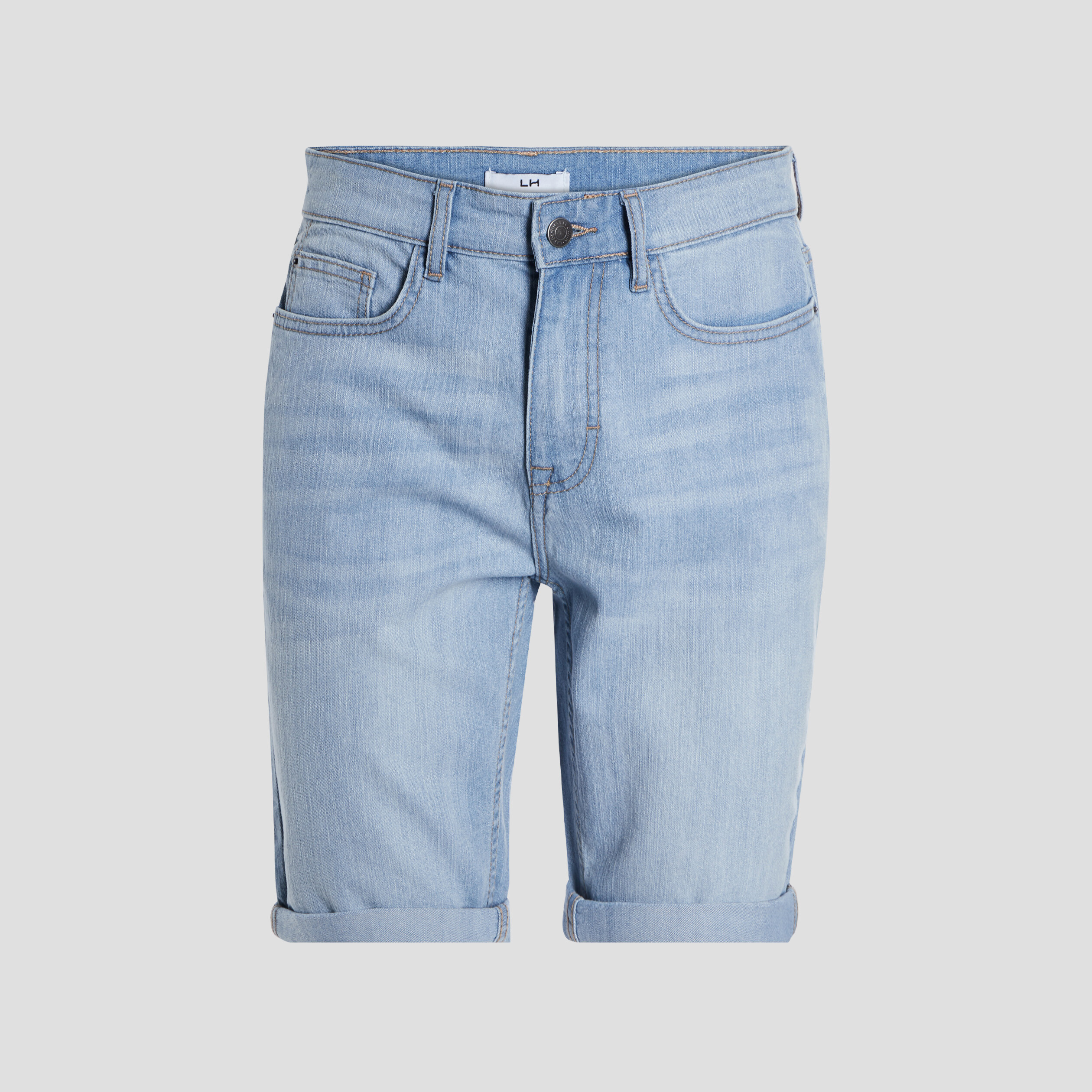 Bermuda regular en jean denim bleach homme | La Halle