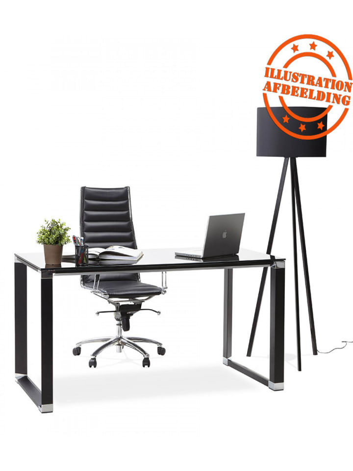 KADIMA DESIGN Schreibtisch aus Holz und Metall | Modern Geradlinig in Braun-Schwarz günstig kaufen