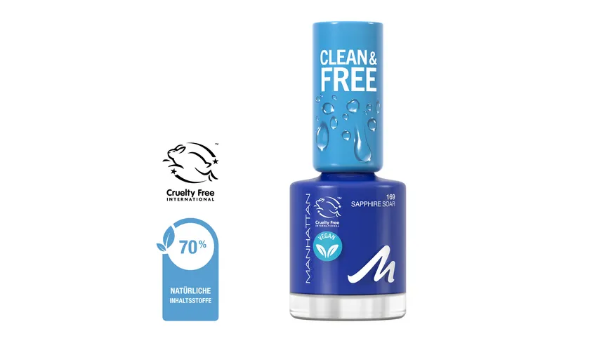 MANHATTAN COSMETICS Nagellack Clean & Free 169 - Sapphire Soar / Desert Bluebell