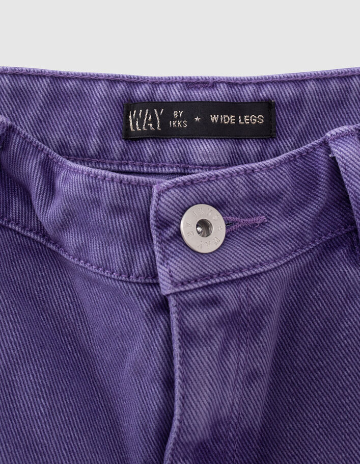 Jean WIDE LEG violet upcyclé fille