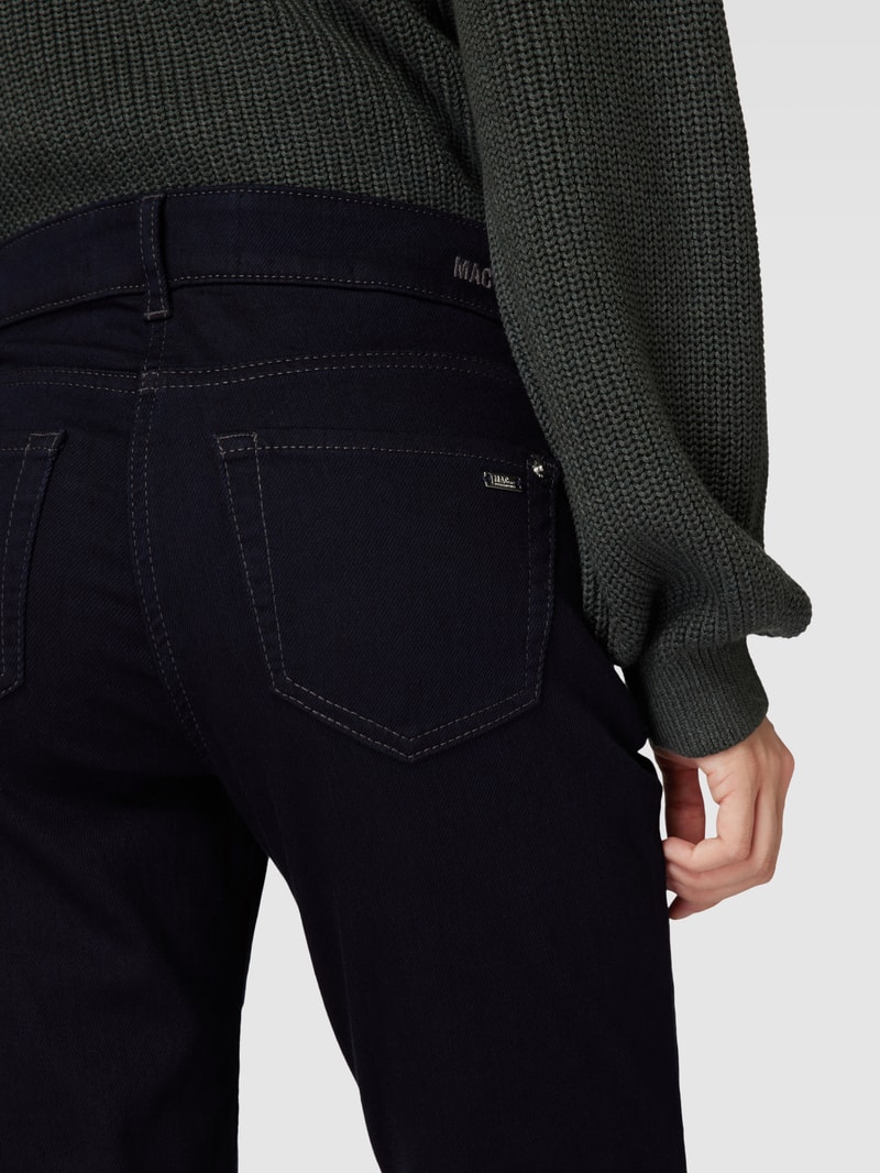 Slim Fit Thermojeans mit Reißverschlusstasche in dunkelblau