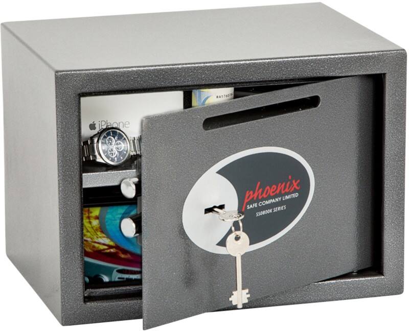 Phoenix Einwurftresor SS0802KD Graphitgrau 350 x 250 x 250 mm