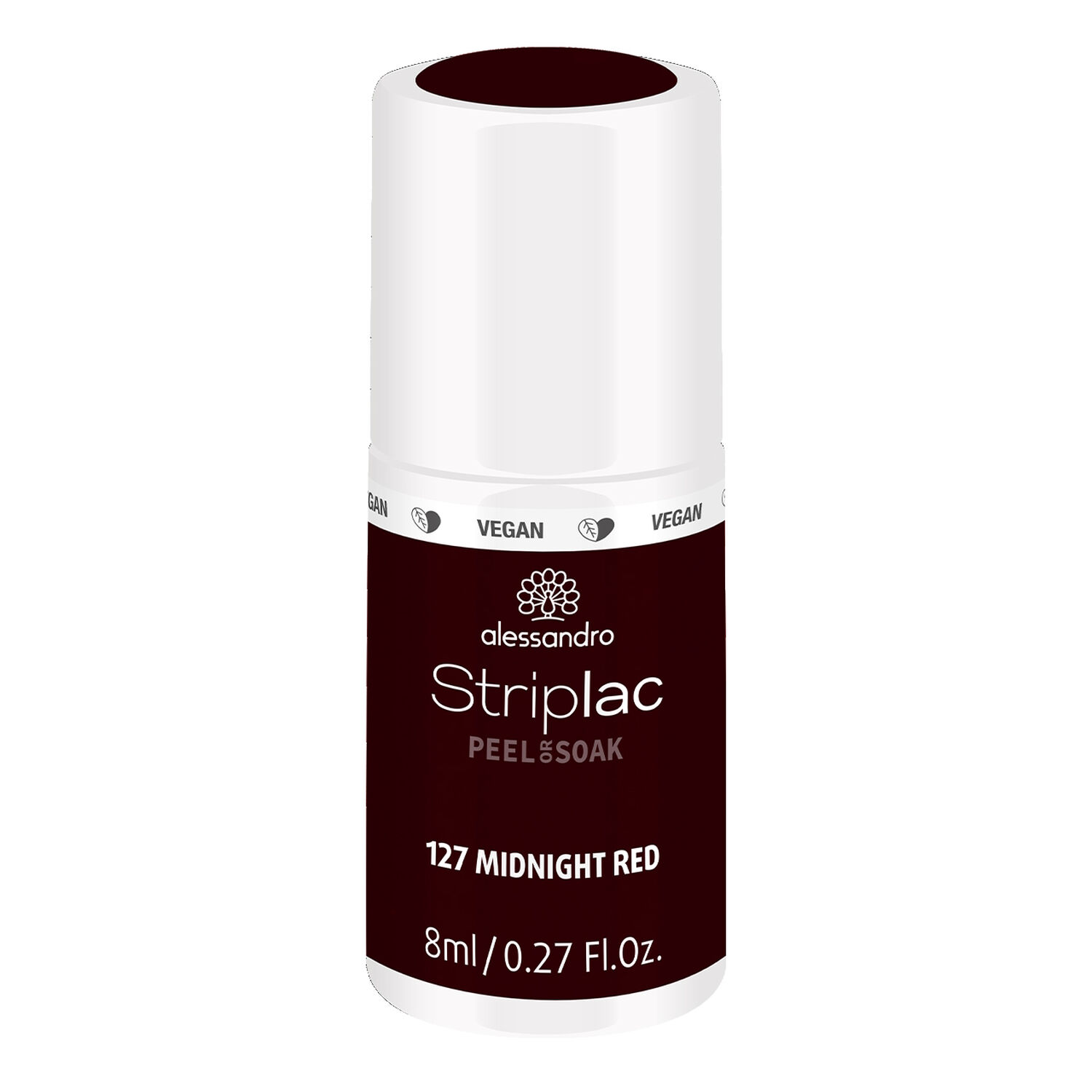 Alessandro Striplac Peel or Soak Vernis Semi-permanent - 127 Midnight Red