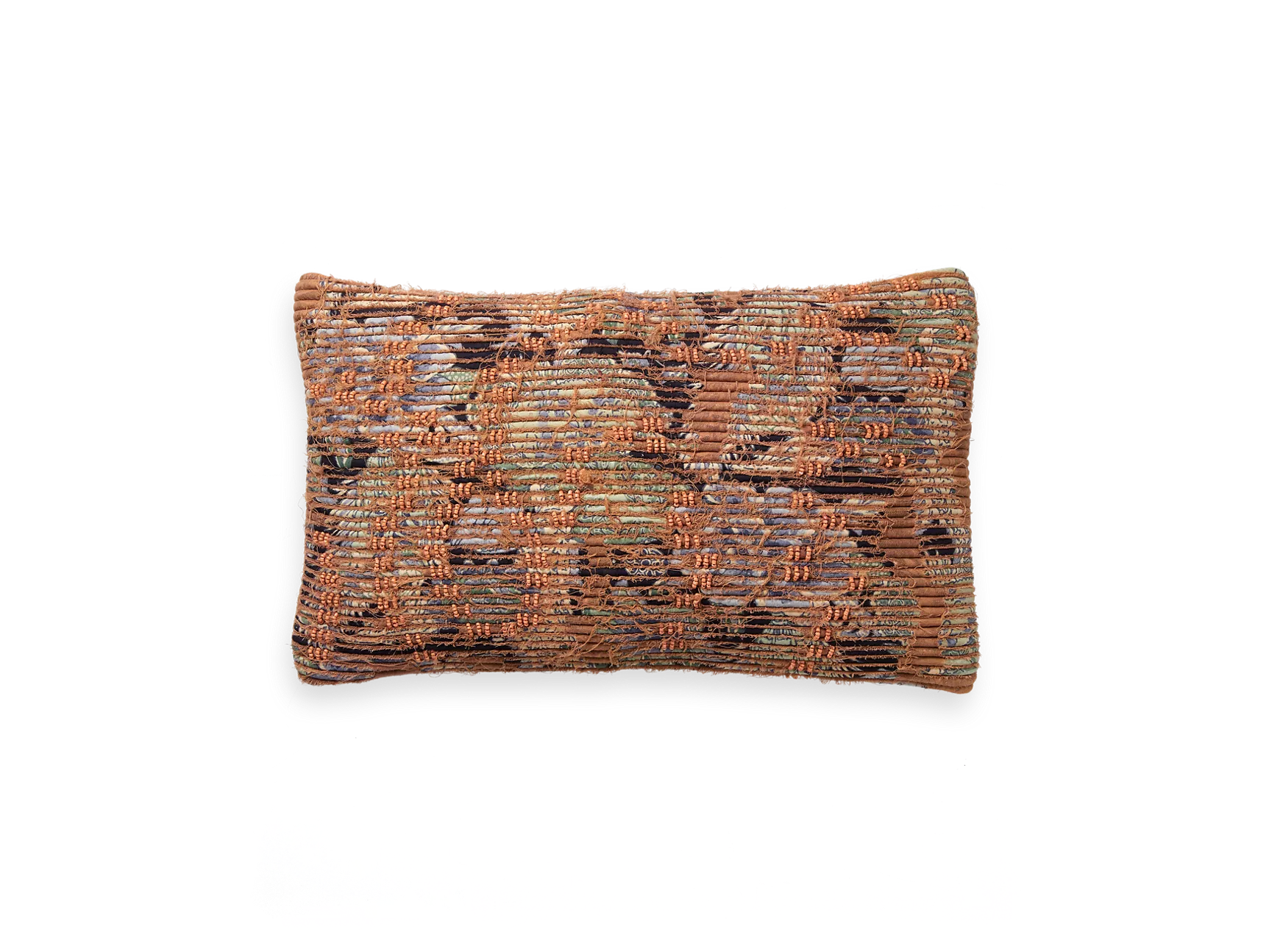 Housse de coussin Punjab Perles Pêche 50 x 30 cm