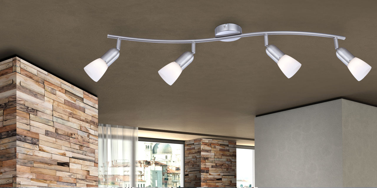 Globo Lighting - CATHY - Strahler Metall Nickel matt, 4x E14