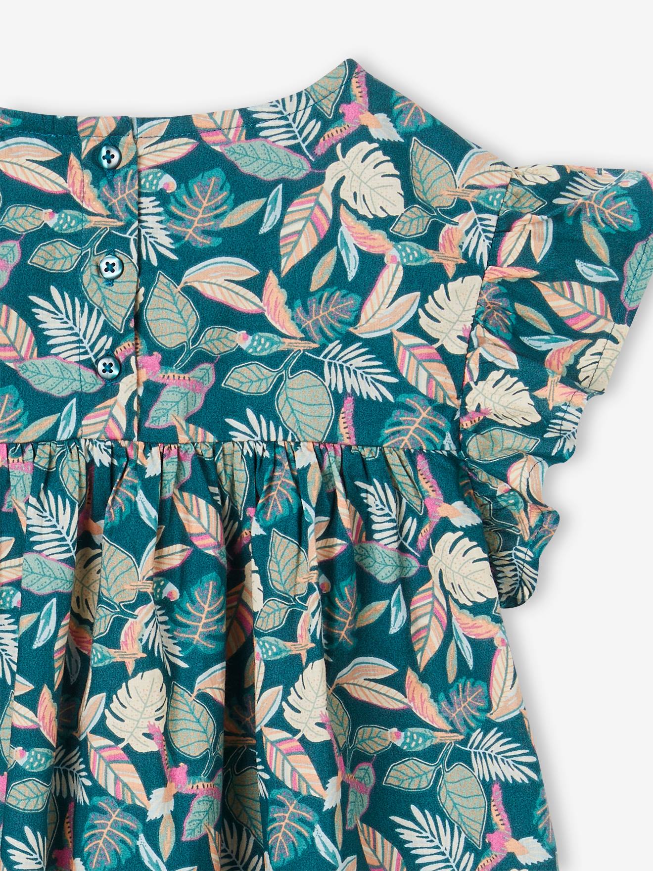 Vertbaudet Kurzärmeliges Mädchen Sommerkleid - hellrosa