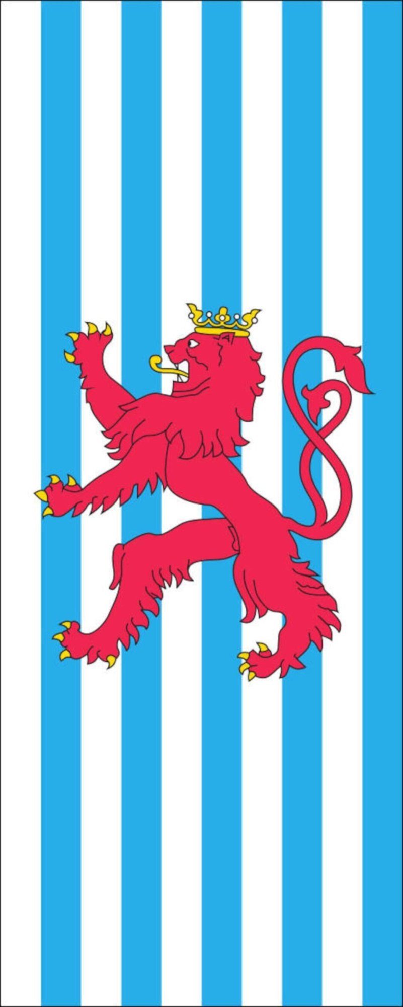 flaggenmeer Flagge Flagge Luxemburg mit rotem Löwen 110 g/m² Hochformat
