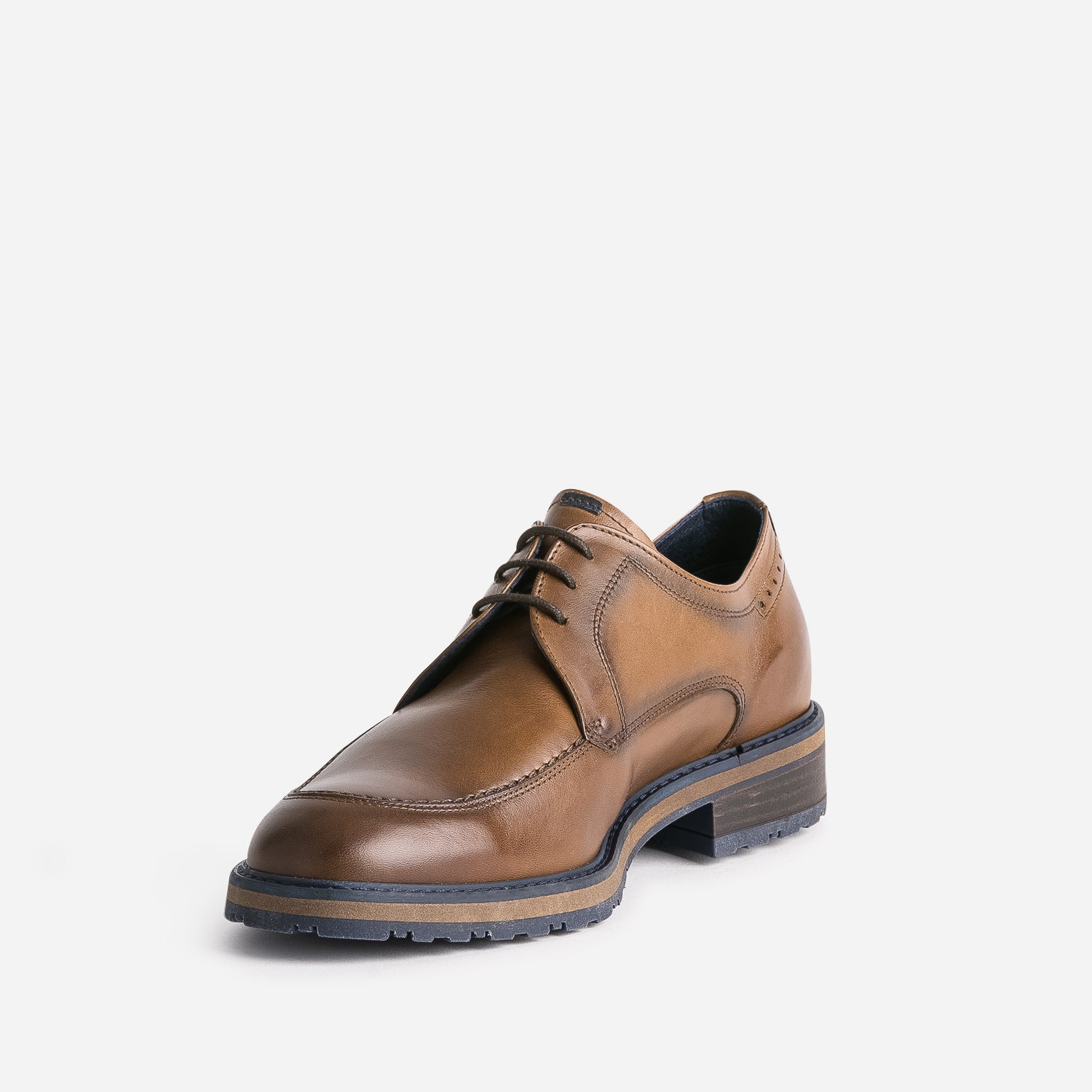 Derby FLUCHOS marron clair en cuir