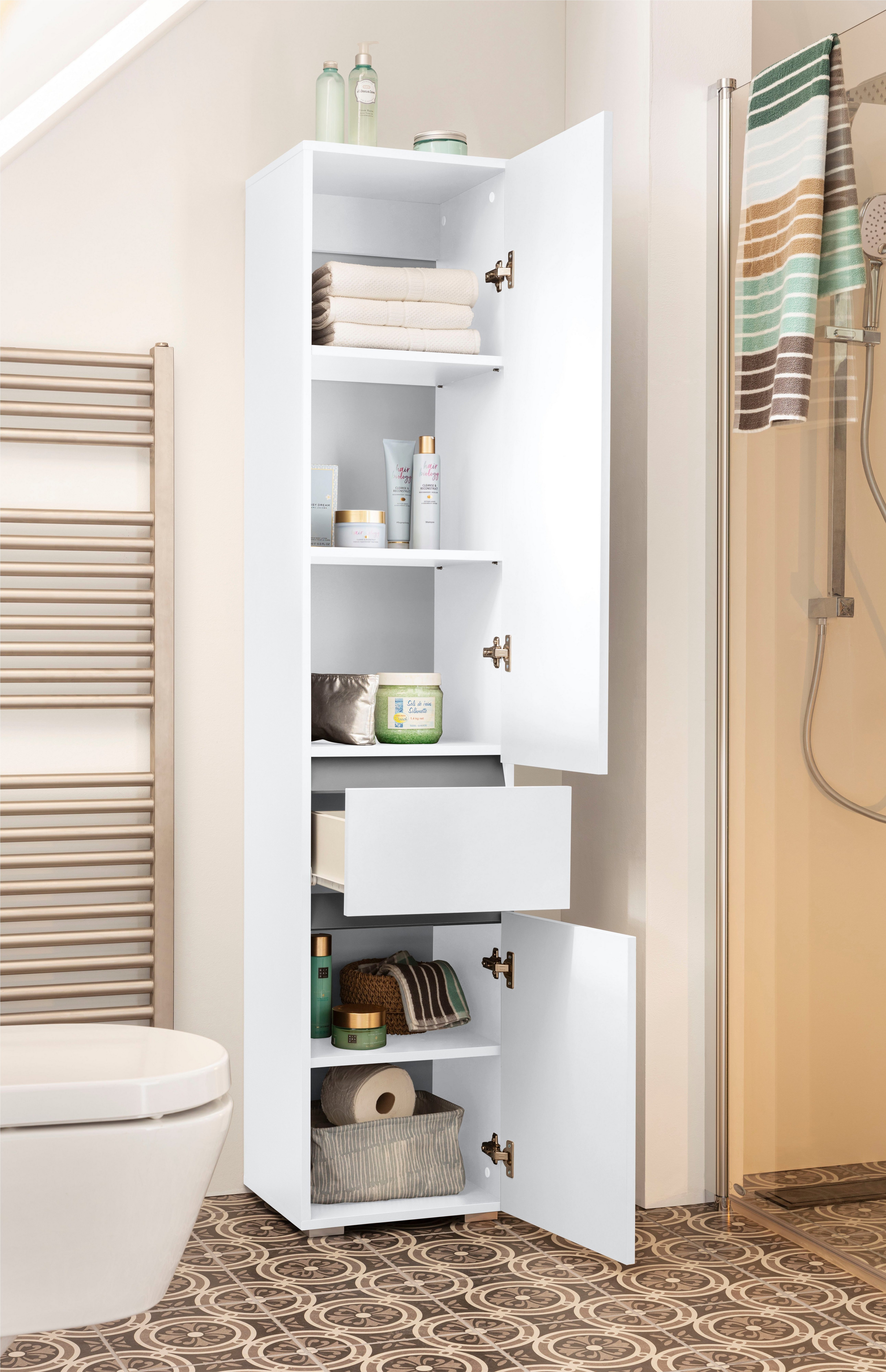 Home affaire Hochschrank Wisla Höhe 180 cm, mit Türen & Schubkasten