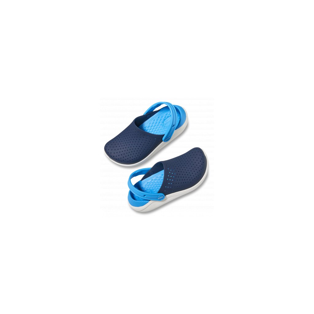 Crocs LiteRide Clog Navy / Poppy White Pantoffeln