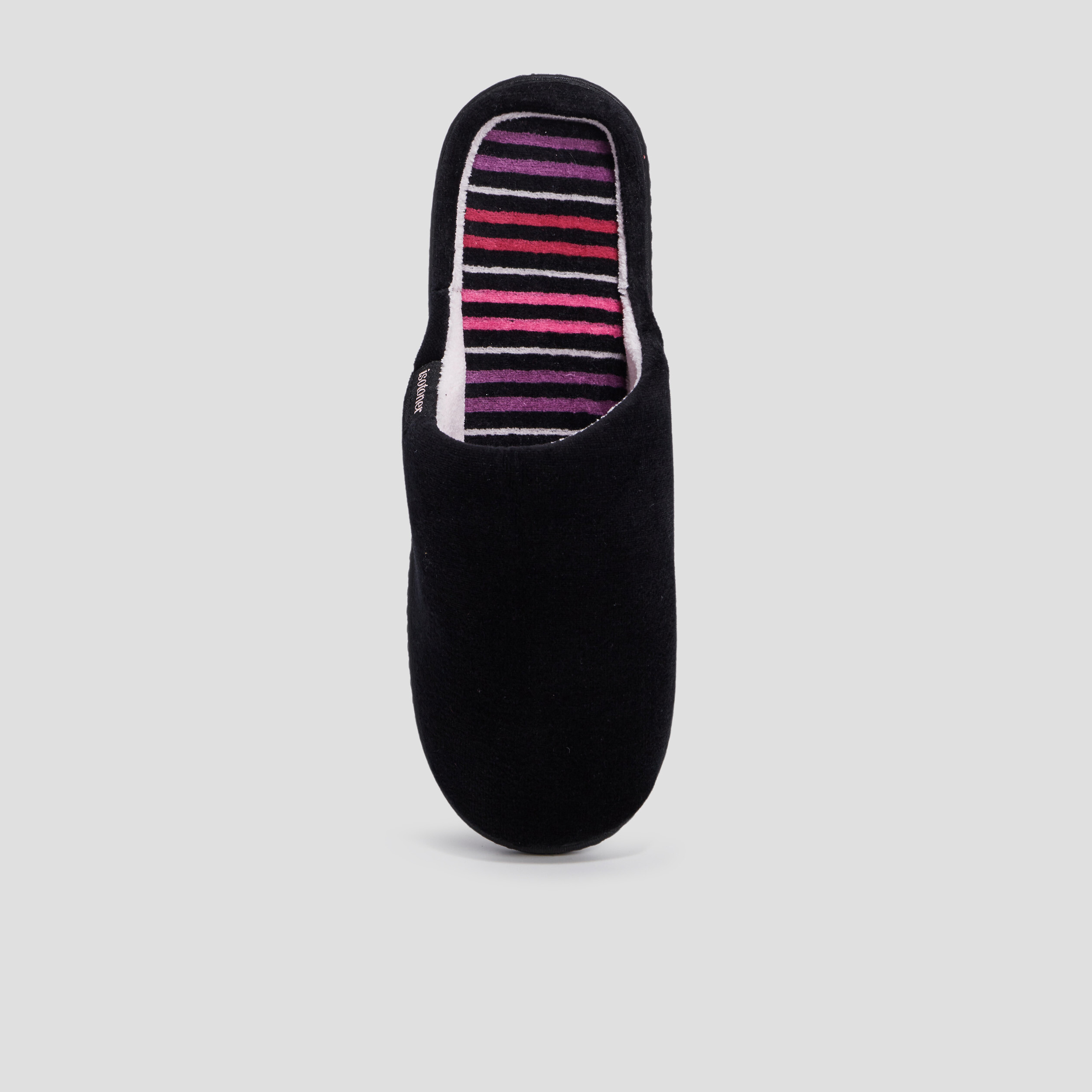 Chaussons mules Isotoner noir femme | La Halle