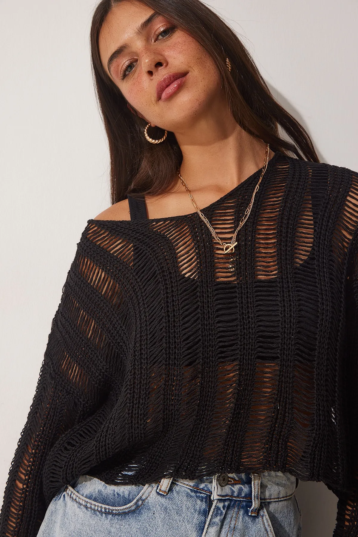 Happiness İstanbul  Pullover - Schwarz - Regular Fit