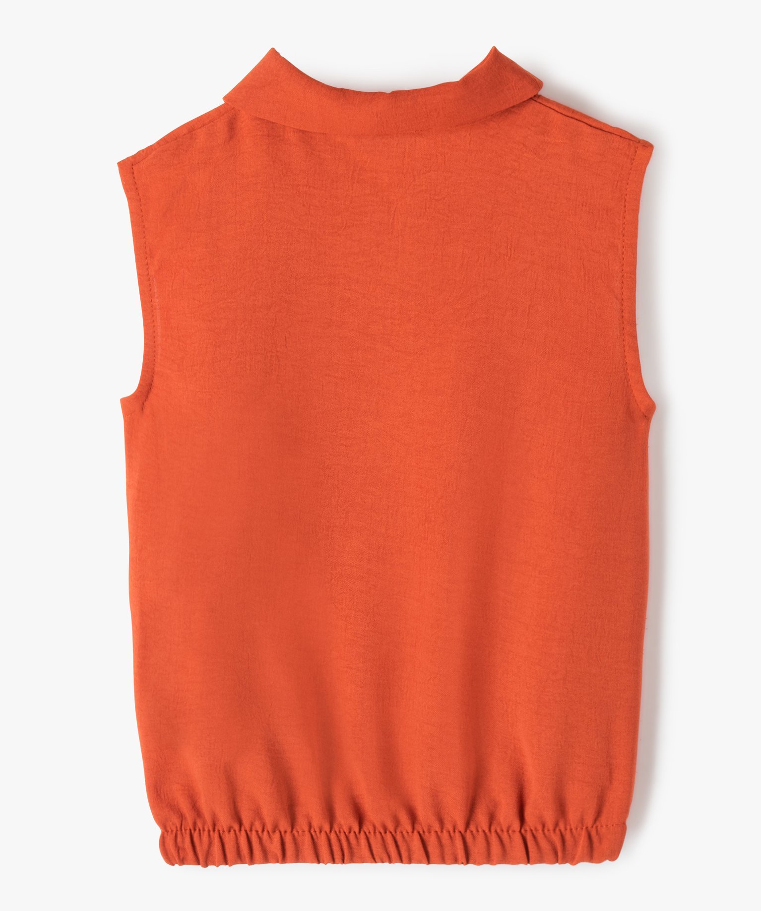 Chemise fille sans manches effet blouse orange | GEMO