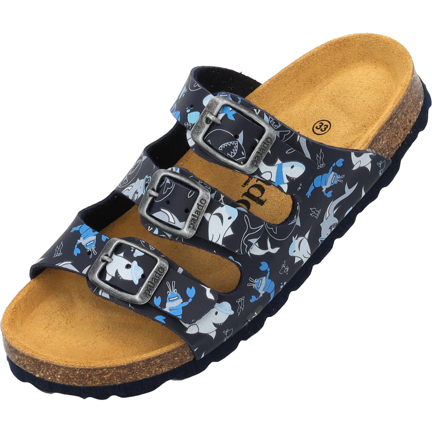Palado Kids Capri B Print, Pantoletten, Kinder, Dunkelblau Sharks