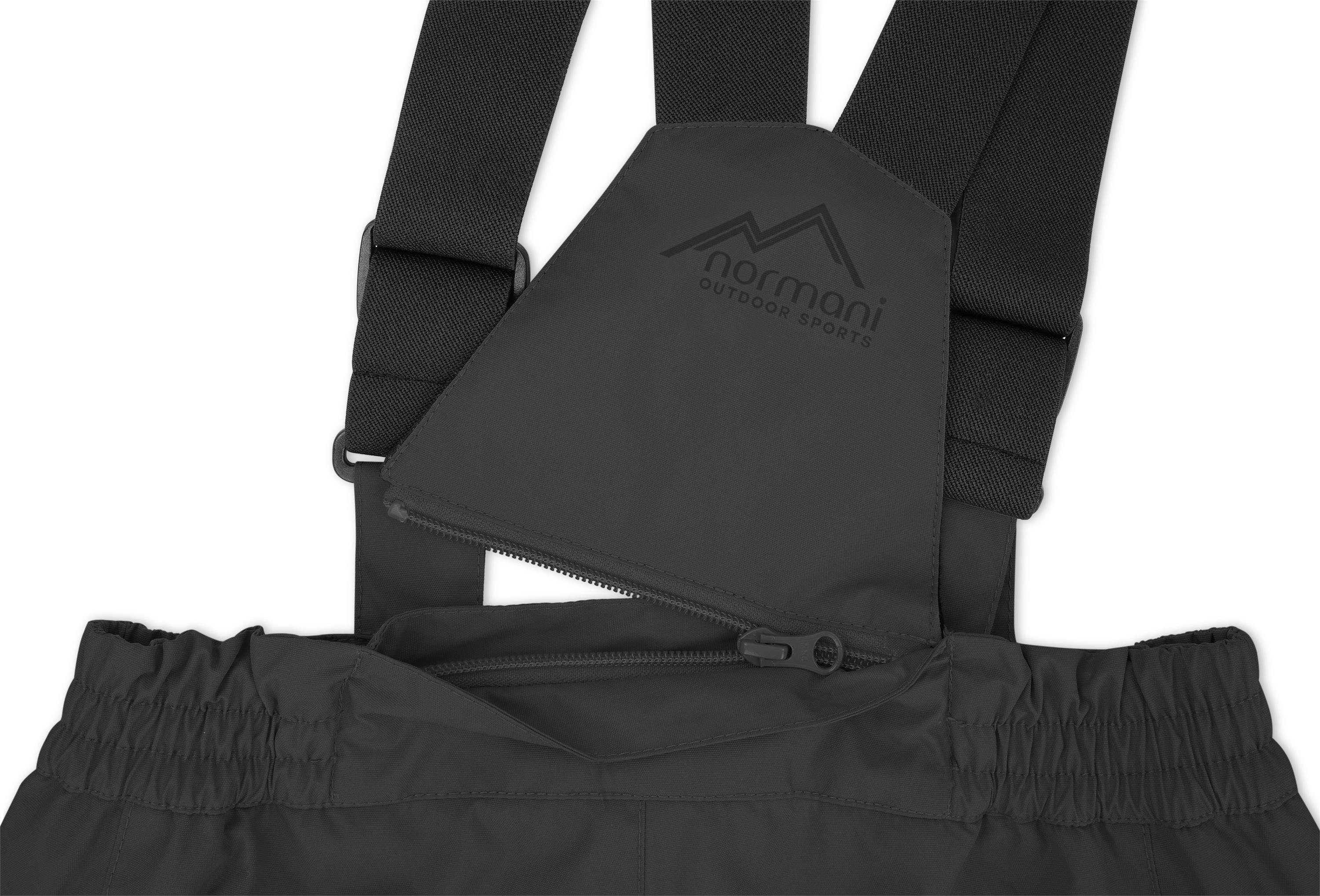 normani Schneehose Kinder Winterhose Salcha Thermohose mit mit abnehmbaren Hosenträgern gefütterte Skihose Outdoorhose für Junge und Mädchen