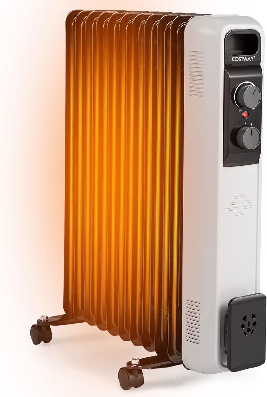 Costway 2500W Ölradiator 11 Rippen Heizkörper 5-35